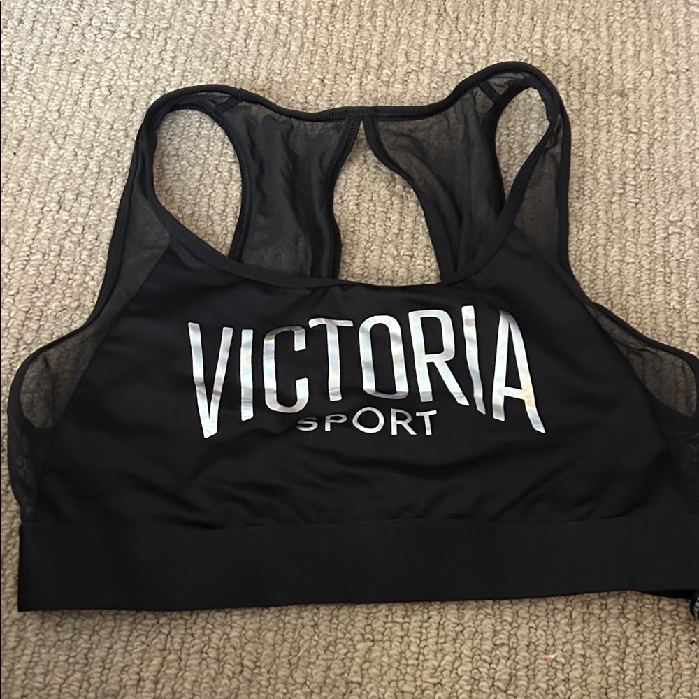Victoria's Secret Black Mesh Sports Bra